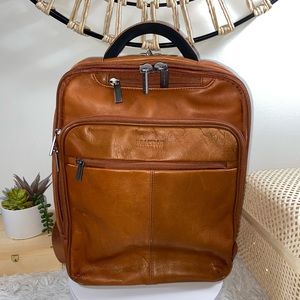 Kenneth Cole Leather Laptop Commuter Backpack